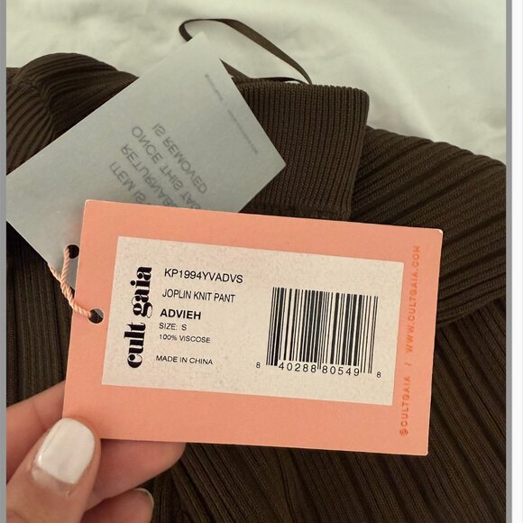 Cult Gaia Brown Wrap Sweater Cardigan and pants set - Picture 6 of 6